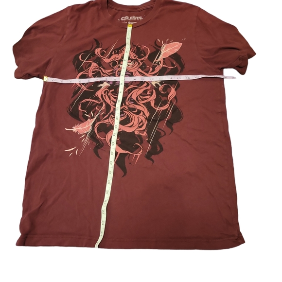 Celeste L Fangamer maroon Tee 100% cotton - Picture 3 of 4